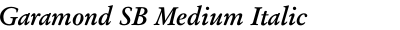 Garamond SB Medium Italic